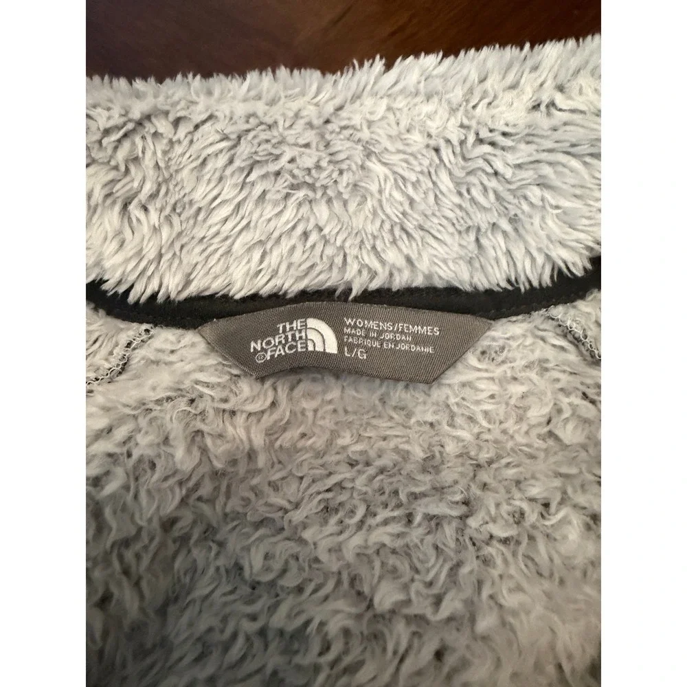 The North Face Womens Osito Hybrid Full Zip Fleece Jacket Gray Large L/G - Picture 4 of 6